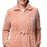 Veste pilou uni rose avec fermeture éclair