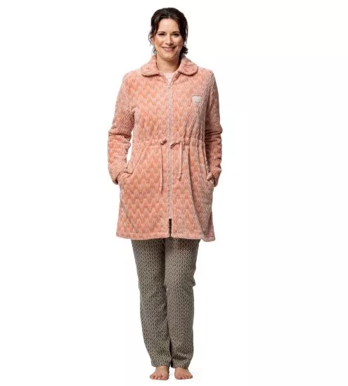 Rosa Pilou Jacke mit...