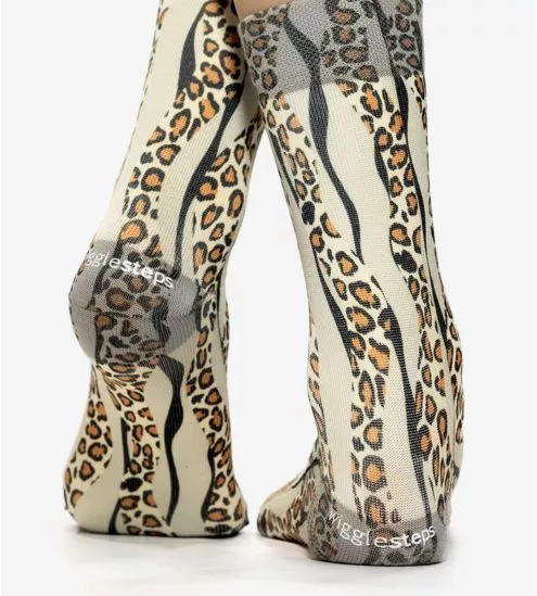 Leo Wave Brown Woman Socks