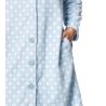 Robe de chambre en pilou bleu femme