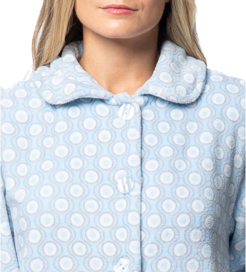 Robe de chambre en pilou bleu femme