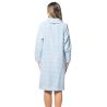 Robe de chambre en pilou bleu femme
