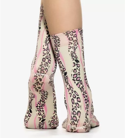 Leo Wave Pink Woman Socks