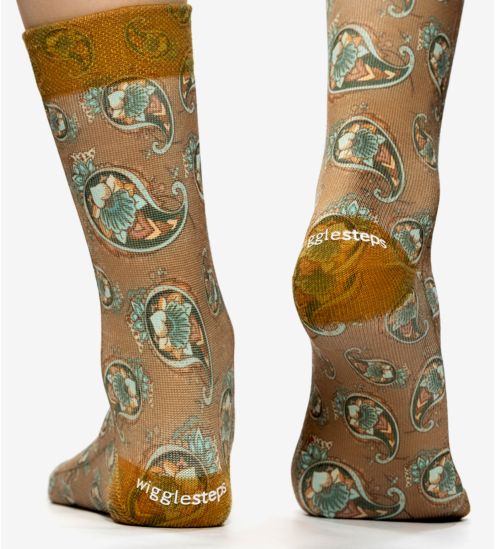 Braune Paisley-Frauensocken
