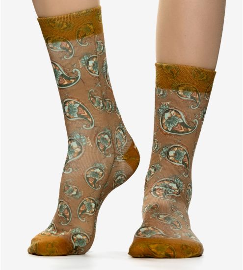 Braune Paisley-Frauensocken