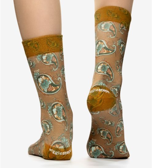 Chaussettes femme BROWN PAISLEY