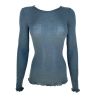Pull bleu Laine & Soie Tempette