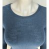 Pull bleu Laine & Soie Tempette