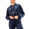 Veste à capuche en velours Seashine Bleu Minuit