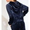 Veste à capuche en velours Seashine Bleu Minuit