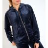 Veste à capuche en velours Seashine Bleu Minuit