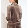 Veste à capuche en velours Thuro Sealake Taupe