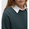 Sweat chaud à manches longues vert pin pour femme