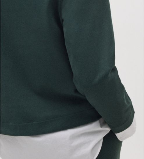 Sweat chaud à manches longues vert pin pour femme