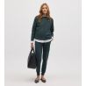 Sweat chaud à manches longues vert pin pour femme
