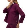 Sweat chaud à manches longues Rouge Berry pour femme