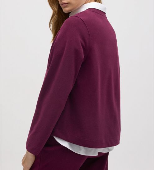 Sweat chaud à manches longues Rouge Berry pour femme