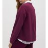 Sweat chaud à manches longues Rouge Berry pour femme