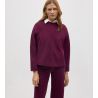 Sweat chaud à manches longues Rouge Berry pour femme