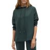 Sweat à capuche et manches longues Vert Pin femme