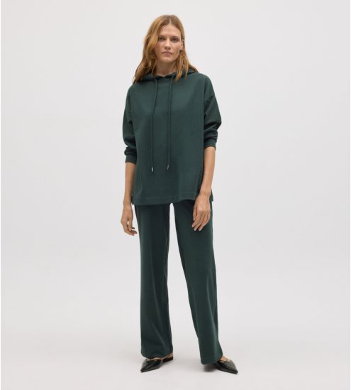 Pantalon d'intérieur droit Vert Pin femme