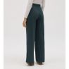 Pantalon d'intérieur droit Vert Pin femme