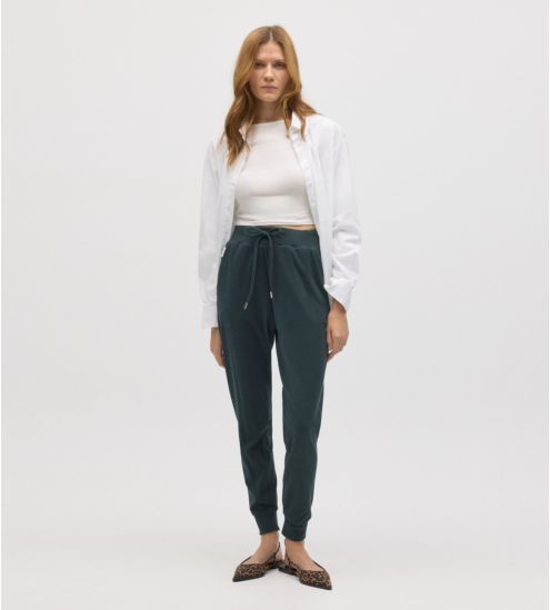 Pantalon d'intérieur resserré Vert Pin femme