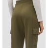 Pantalon cargo vert olive pour femme