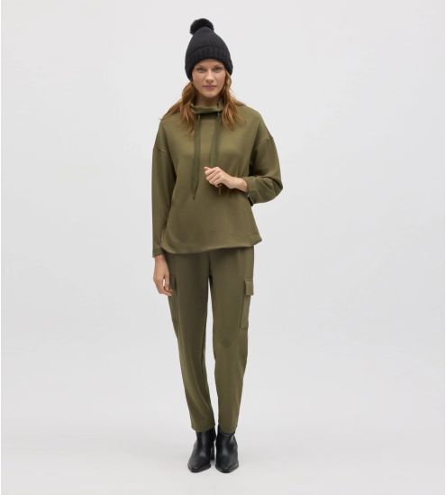 Pantalon cargo vert olive pour femme