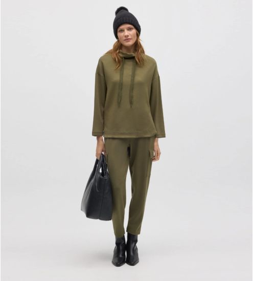 Pantalon cargo vert olive pour femme