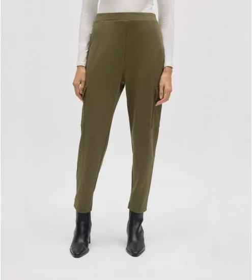 Pantalon cargo vert olive pour femme