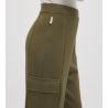 Pantalon cargo vert olive pour femme