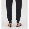 Pantalon de jogging noir pour femme resserré aux chevilles