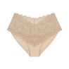 Culotte haute maxi beige en dentelle Amourette