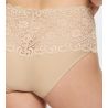 Culotte haute maxi beige en dentelle Amourette