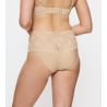 Culotte haute maxi beige en dentelle Amourette