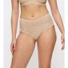 Culotte haute maxi beige en dentelle Amourette