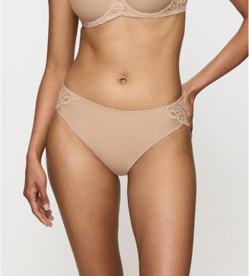 Beige Tai-Höschen mit...