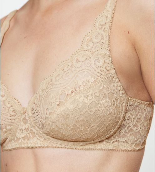 Soutien gorge beige en dentelle sans armatures Amourette