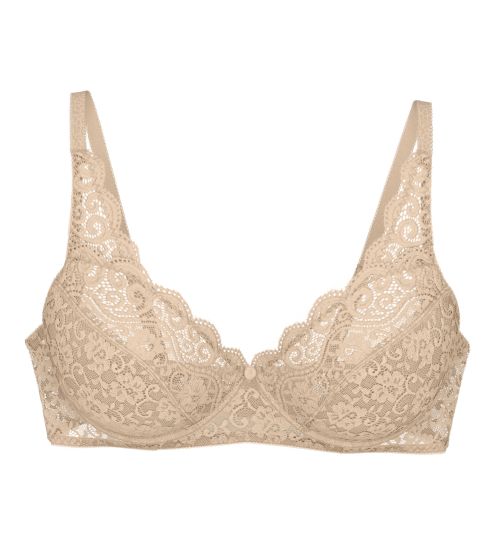 Soutien gorge beige en dentelle sans armatures Amourette