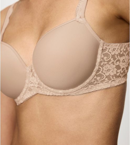 Beige basket bra with 3D...