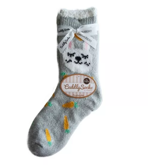 Chaussettes lapin et carottes doublées