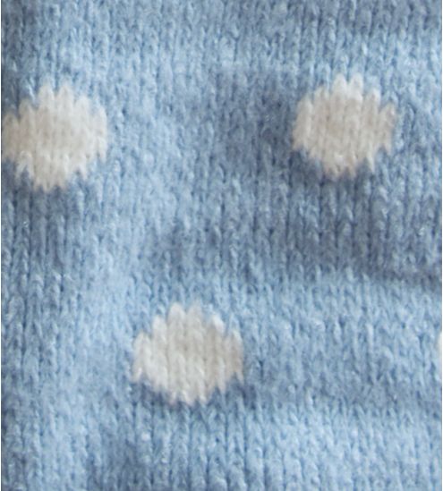 Chaussettes ourson brun sur fond bleu doublées
