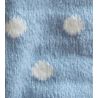 Chaussettes ourson brun sur fond bleu doublées