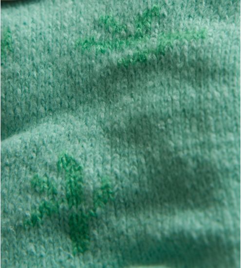 Chaussettes imprimé panda et bambou vert doublées