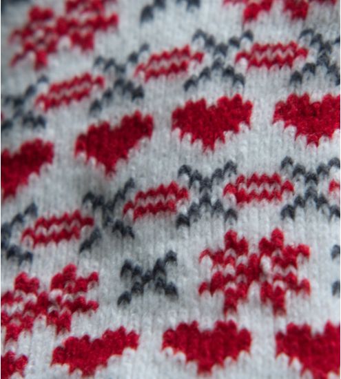 Chaussettes de noël écureuil Robin & Co Blanc/Rouge/Gris
