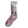 Chaussettes de noël écureuil Robin & Co Blanc/Rouge/Gris