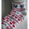Chaussettes de noël écureuil Robin & Co Blanc/Rouge/Gris