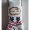 Chaussettes de noël écureuil Robin & Co Blanc/Rouge/Gris