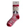 Chaussettes de noël chats Roin & Co Rouge/Blanc/Gris